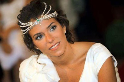 Novias con corona en invierno